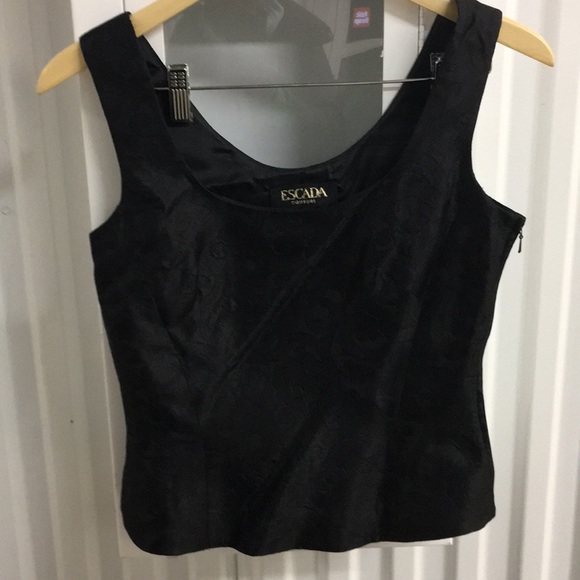 Escada couture black patterned camisole - Picture 1 of 5